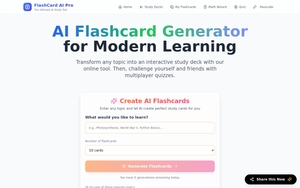 FlashCard AI Pro – AI Flashcard Generator & Multiplayer Quiz App