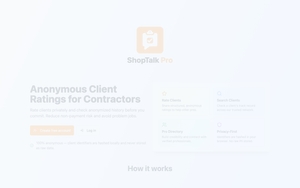 ShopTalk Pro - Where Contractors Find Client Reviews